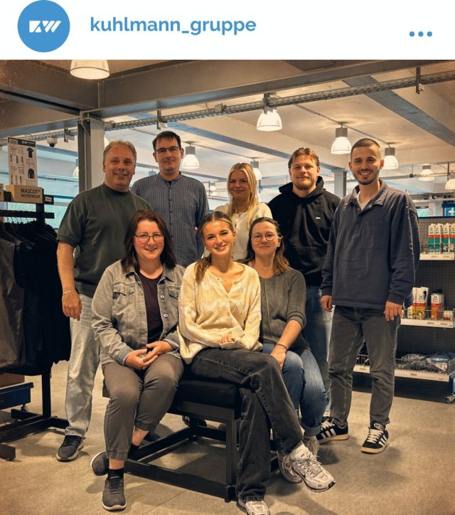 Instagram-Beitrag der Kuhlmann Gruppe - das Team im Fachmarkt