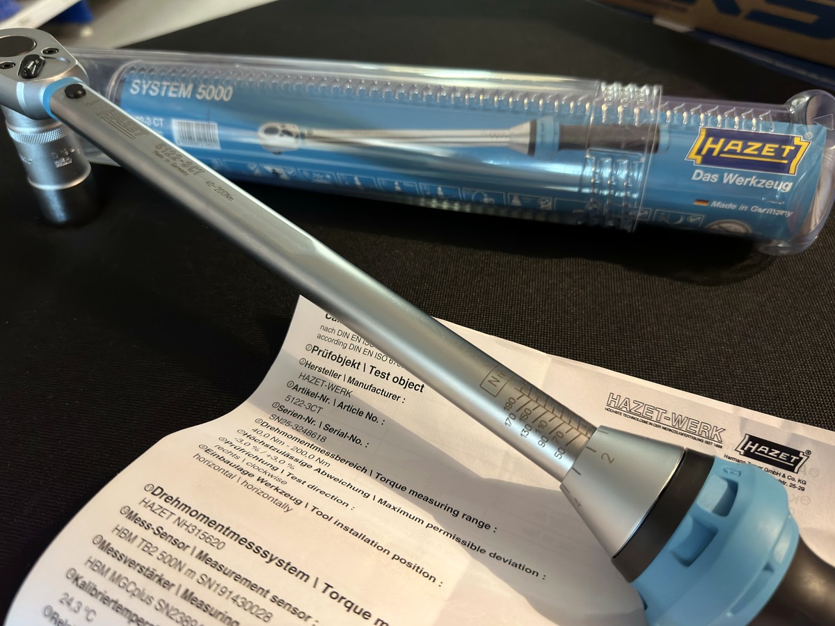 Drehmomentschlüssel mit Kalibrierschein nach DIN EN ISO 6789