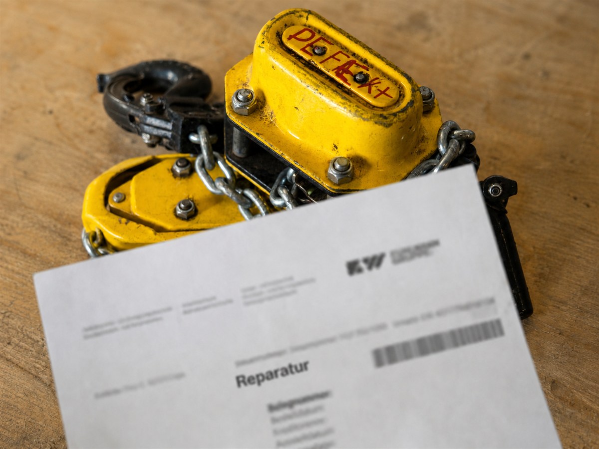 Elektrowerkzeuge und Prüfgerät auf einer Werkbank im Reparaturservice