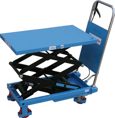 Mobiler blauer Scherenhubtischwagen, Katalogbeispiel