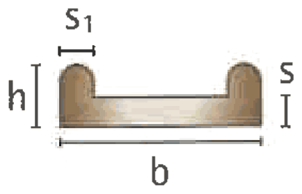 Querschnitt mit Bemaßung aus dem Kuhlmann-Werkstoffkatalog