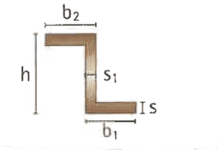 Querschnitt mit Bemaßung aus dem Kuhlmann-Werkstoffkatalog